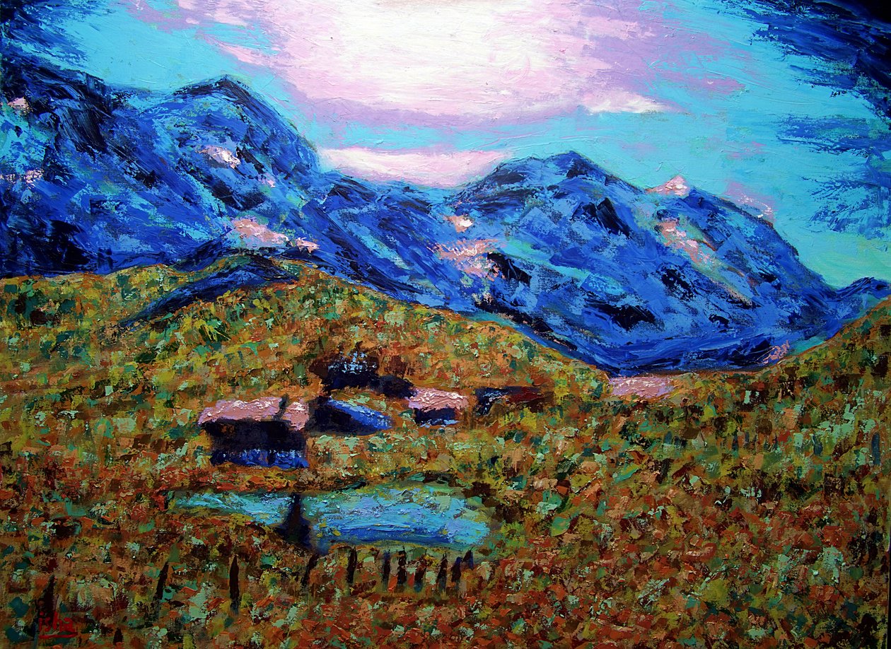 Jungfrau en été, 2020 (huile sur toile) - Gerhardt Isringhaus