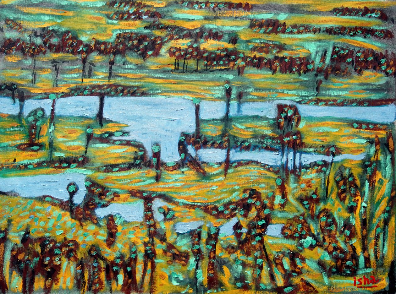 Oasis de Santiago, 2024 (huile sur toile) - Gerhardt Isringhaus