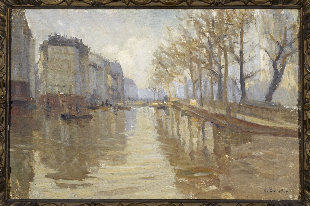 Le quai Montebello (inondations de 1910) - Germain Eugene Bonneton