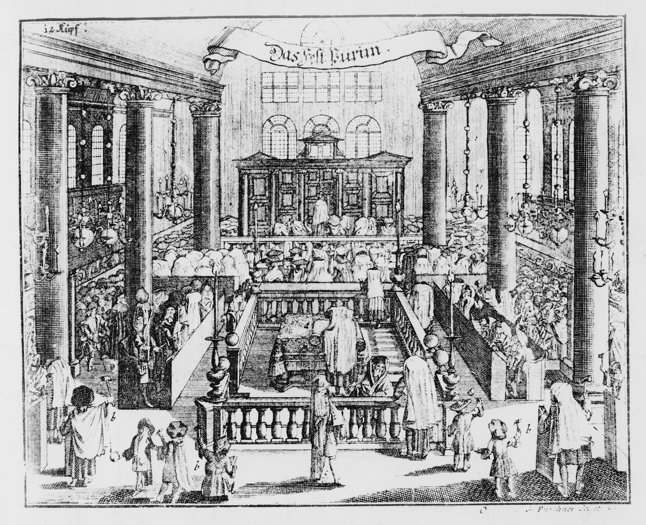 Synagogue de Berlin, publié dans Kirschner Judisches Lexicon - German School