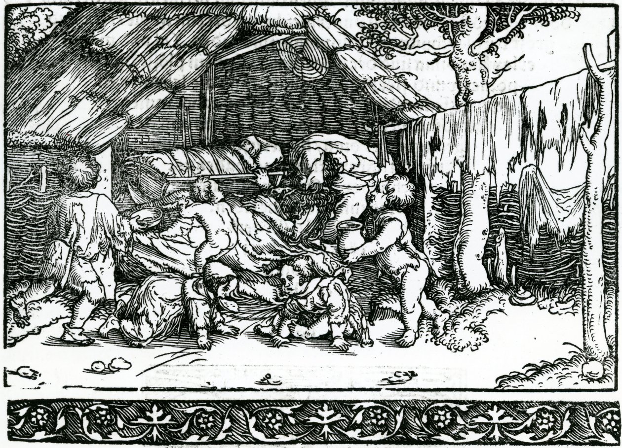 Paysans expulsés, Illustration de Franciscus Petrarchas Von der Artzney bayder Glueck, 1532 - German School