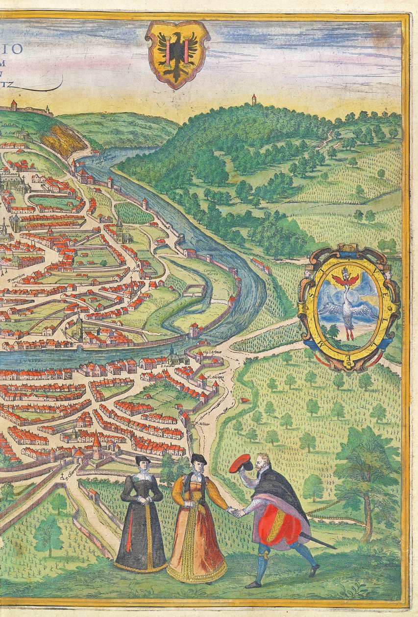 Carte de Vienne (détail) - German School