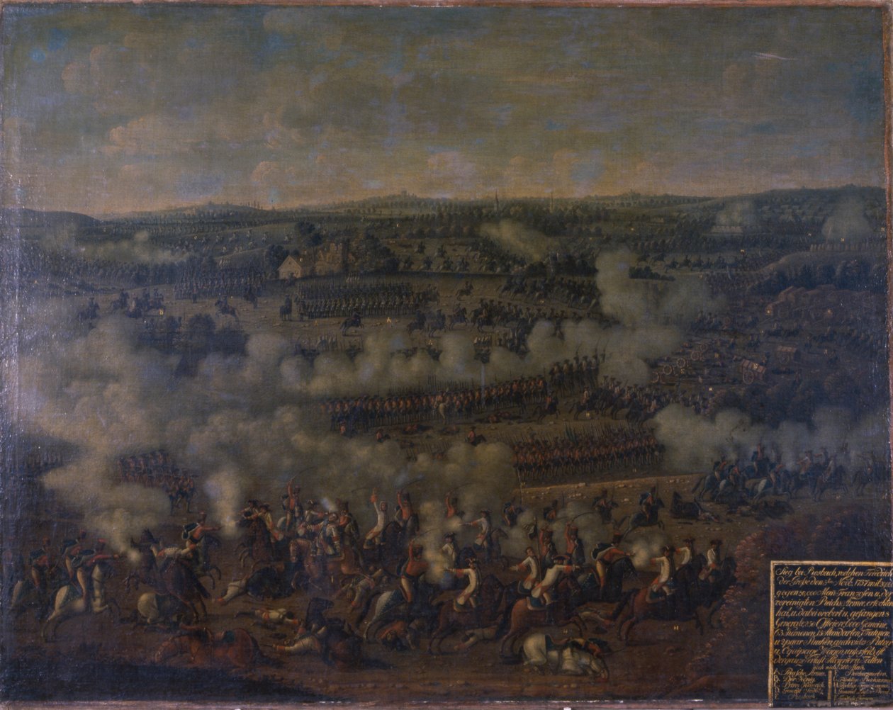 La bataille de Rossbach, 1757 - German School