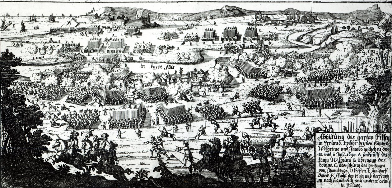 La Bataille de la Boyne, c.1690 - German School