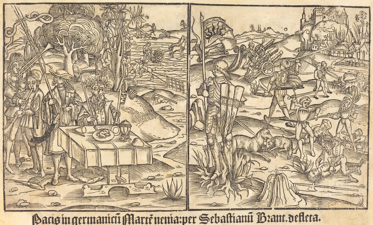 Allégorie de la guerre et de la paix - German 15th Century