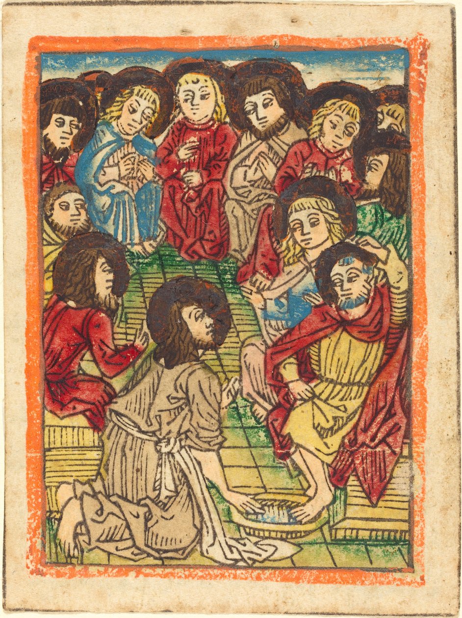 Christ lavant les pieds des apôtres - German 15th Century