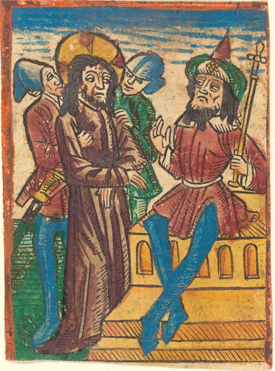 Le Christ devant Pilate - German 15th Century