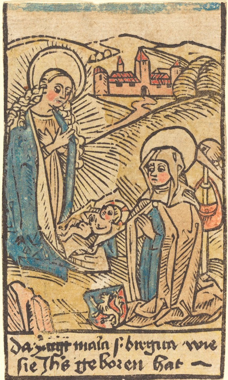 Madone et Sainte Brigitte - German 15th Century