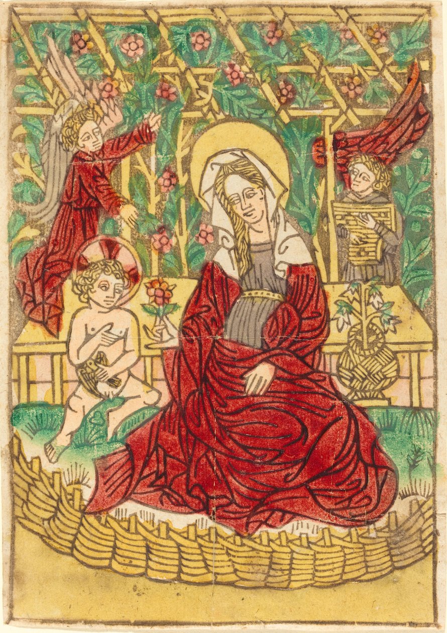 Madonna dans un Jardin Clos - German 15th Century