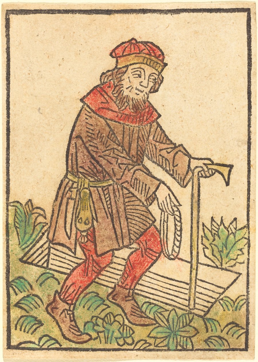 Homme Marchant Vers une Tombe - German 15th Century