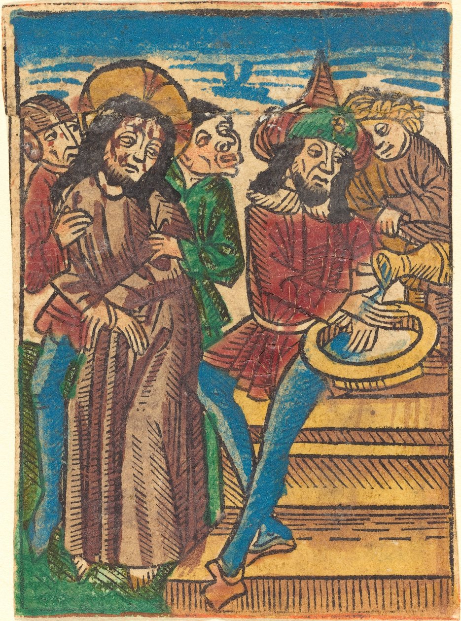 Pilate se Lavant les Mains - German 15th Century