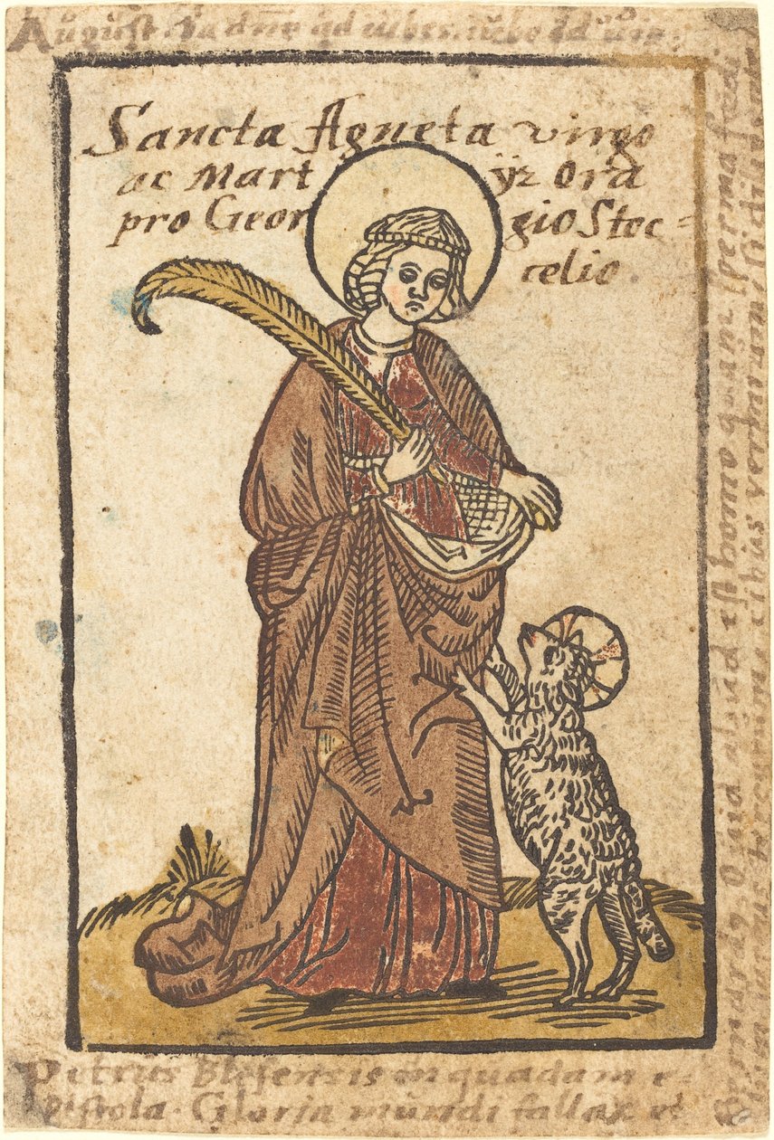 Sainte Agnès - German 15th Century