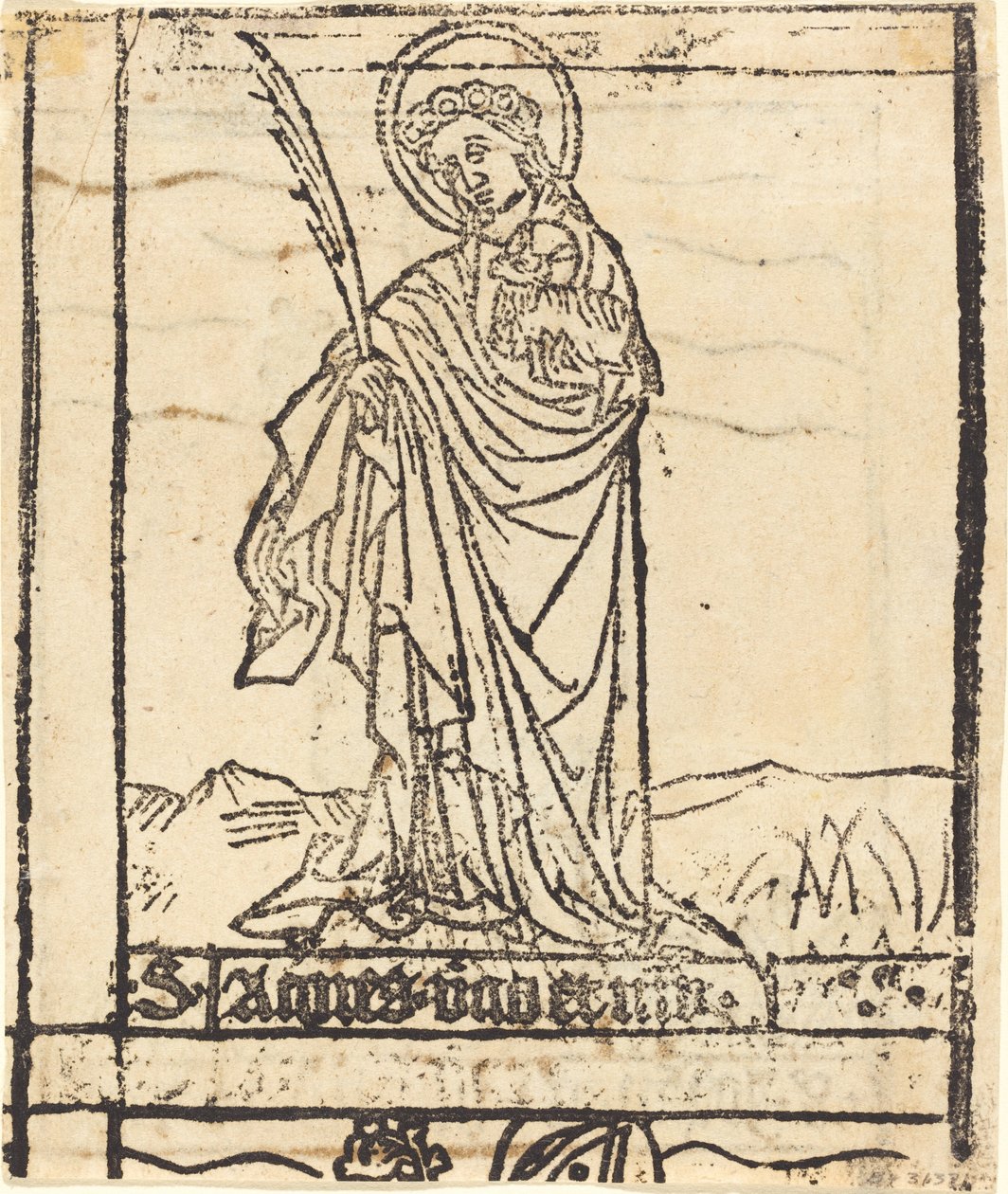 Sainte Agnès - German 15th Century