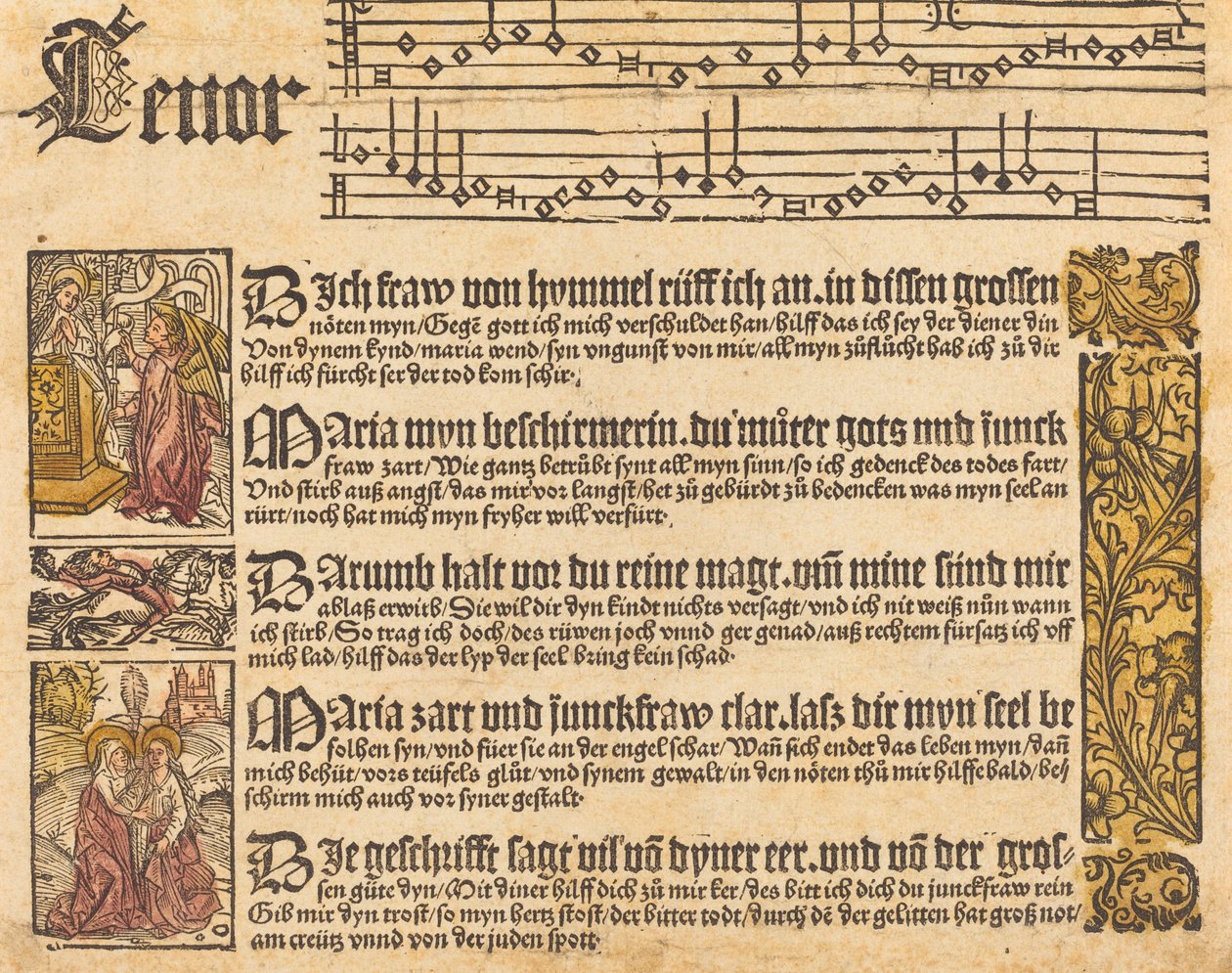 Chanson à la Vierge - German 15th Century