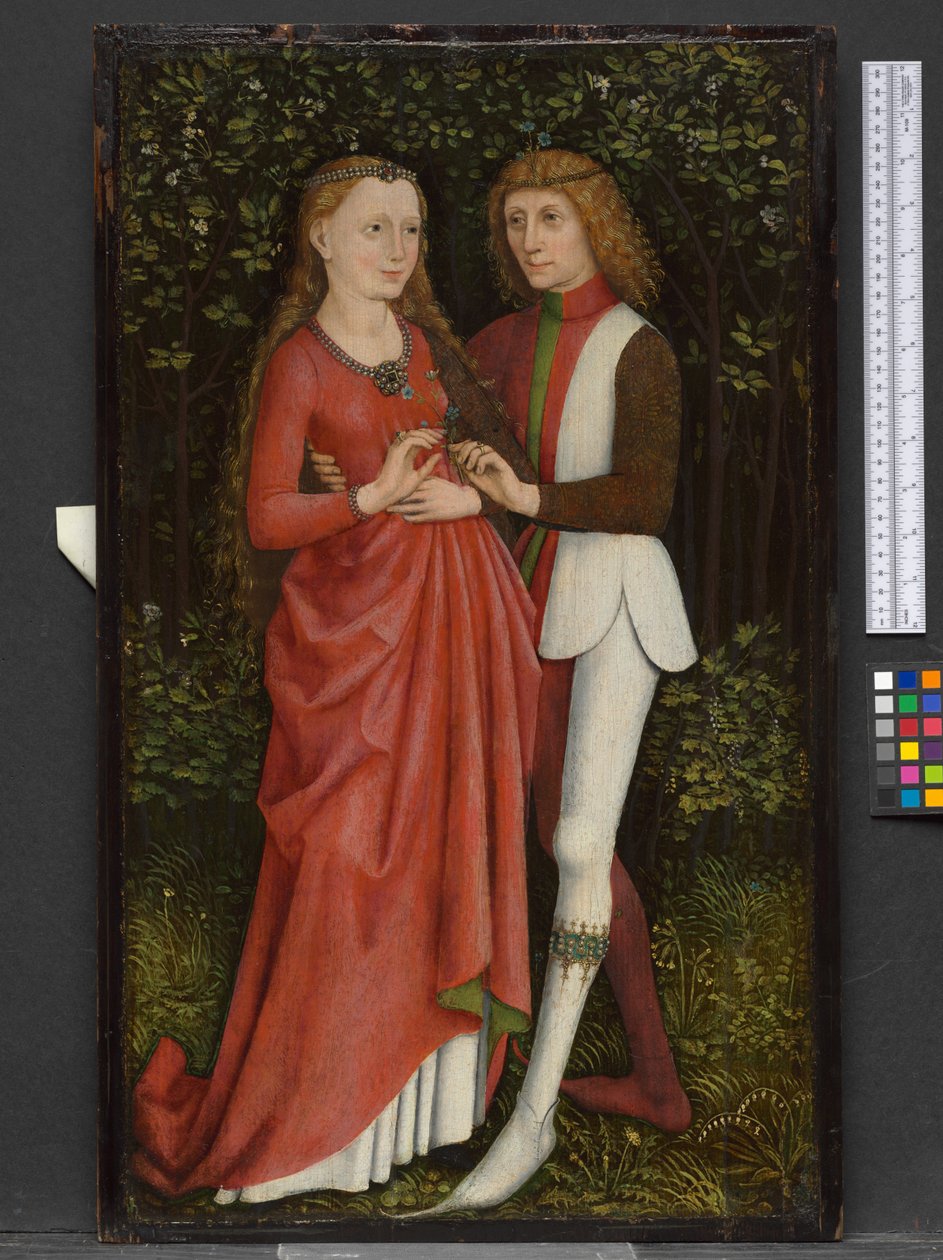 Un couple de mariés, vers 1470 - German School