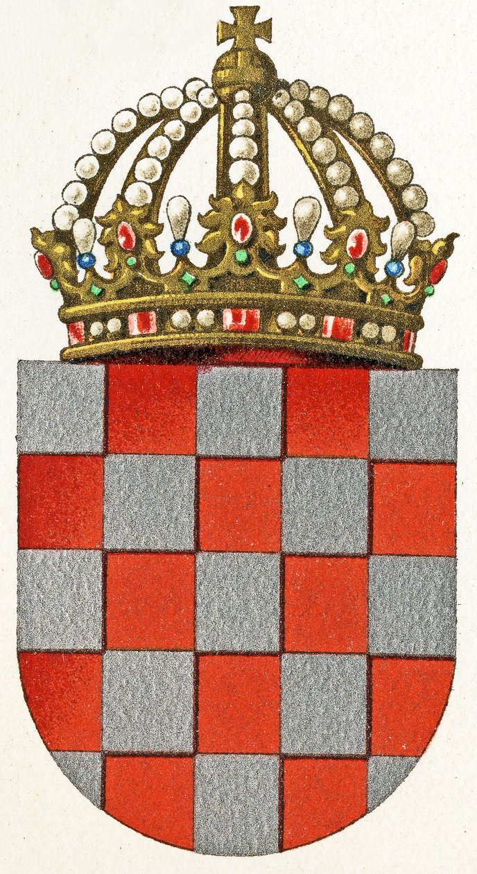 Armoiries de Croatie, vers 1898 - German School