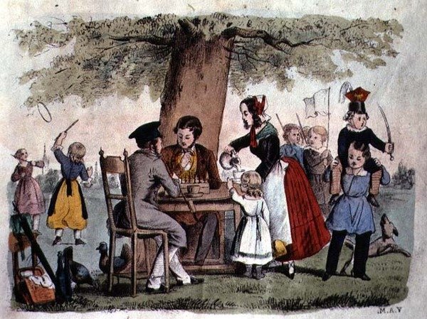 Jeux en plein air, Allemagne, c.1860 - German School