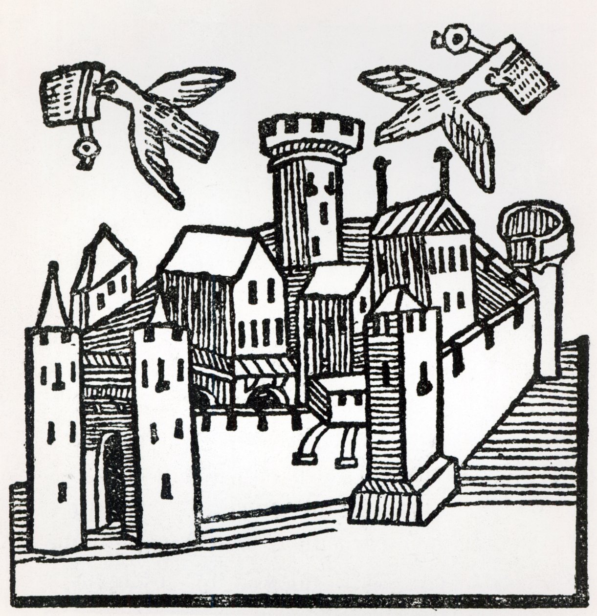 Poste de pigeons, 1488 - German School