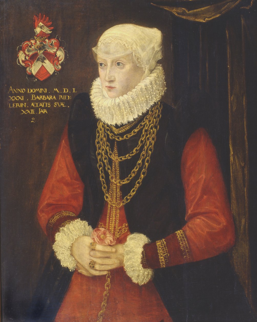 Portrait de Barbara Ridler, 1581 - German School