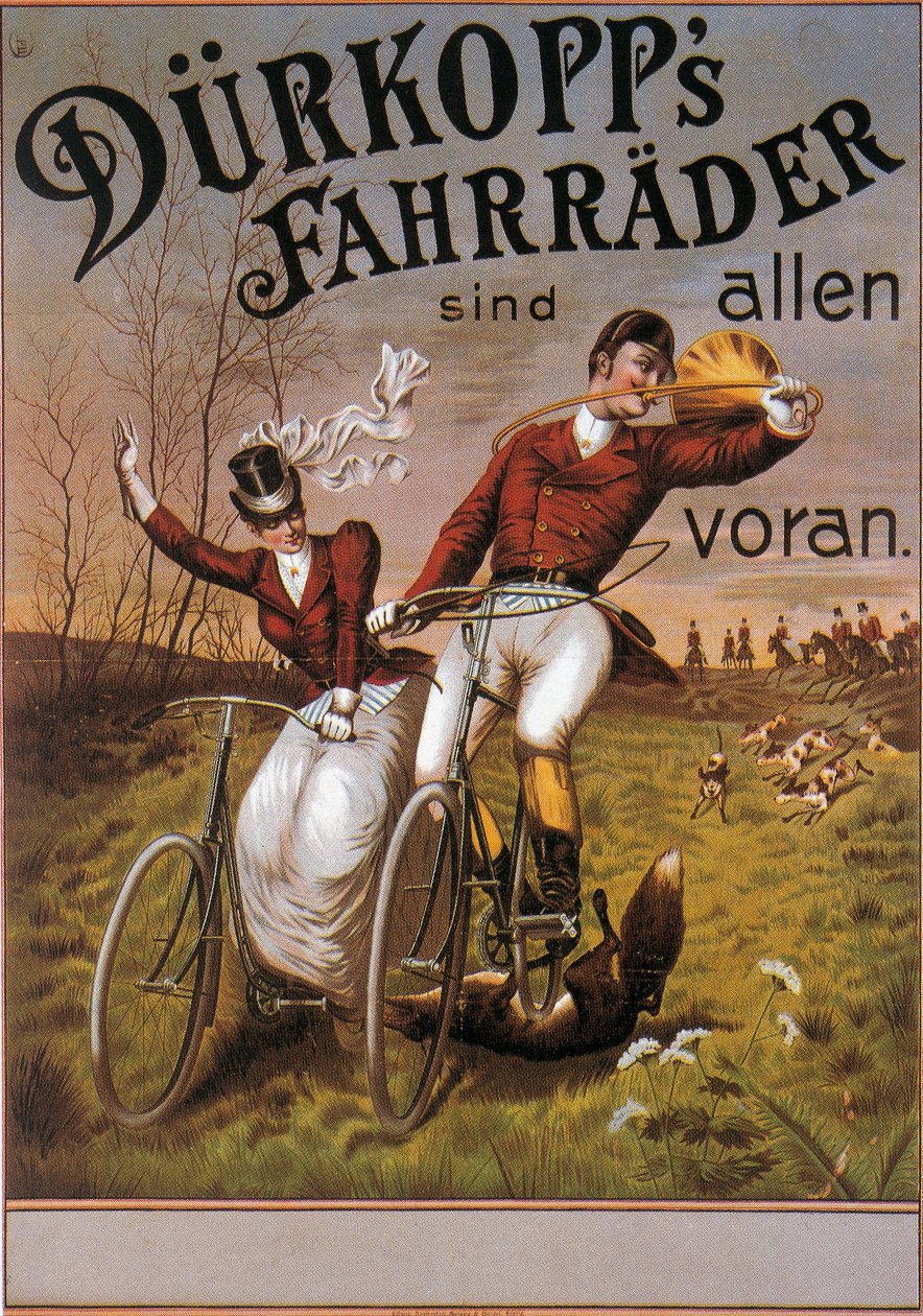 Affiche publicitaire pour les vélos 