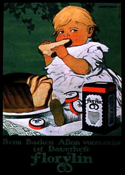 Affiche publicitaire pour la levure 
