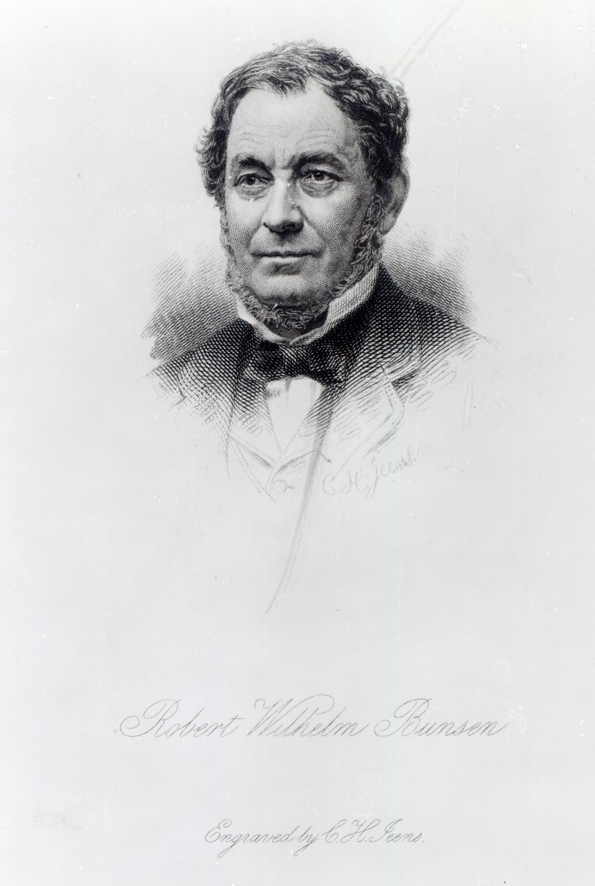 Robert Wilhelm Bunsen, gravé par C.H Jeens - German School