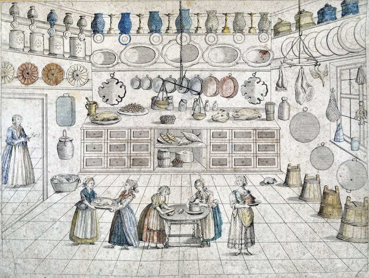 Serviteurs dans la cuisine, Allemagne - German School
