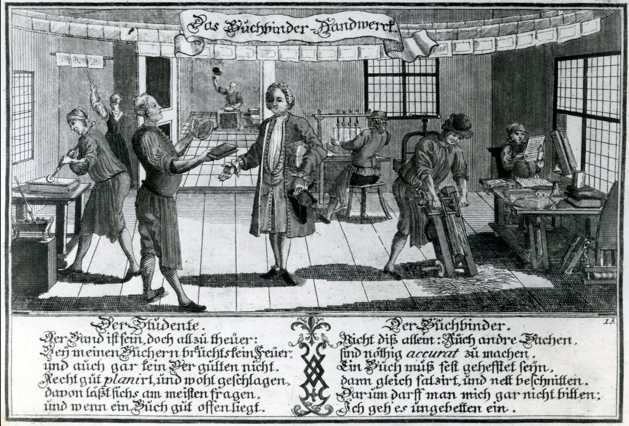 Le Relieur (gravure) - German School
