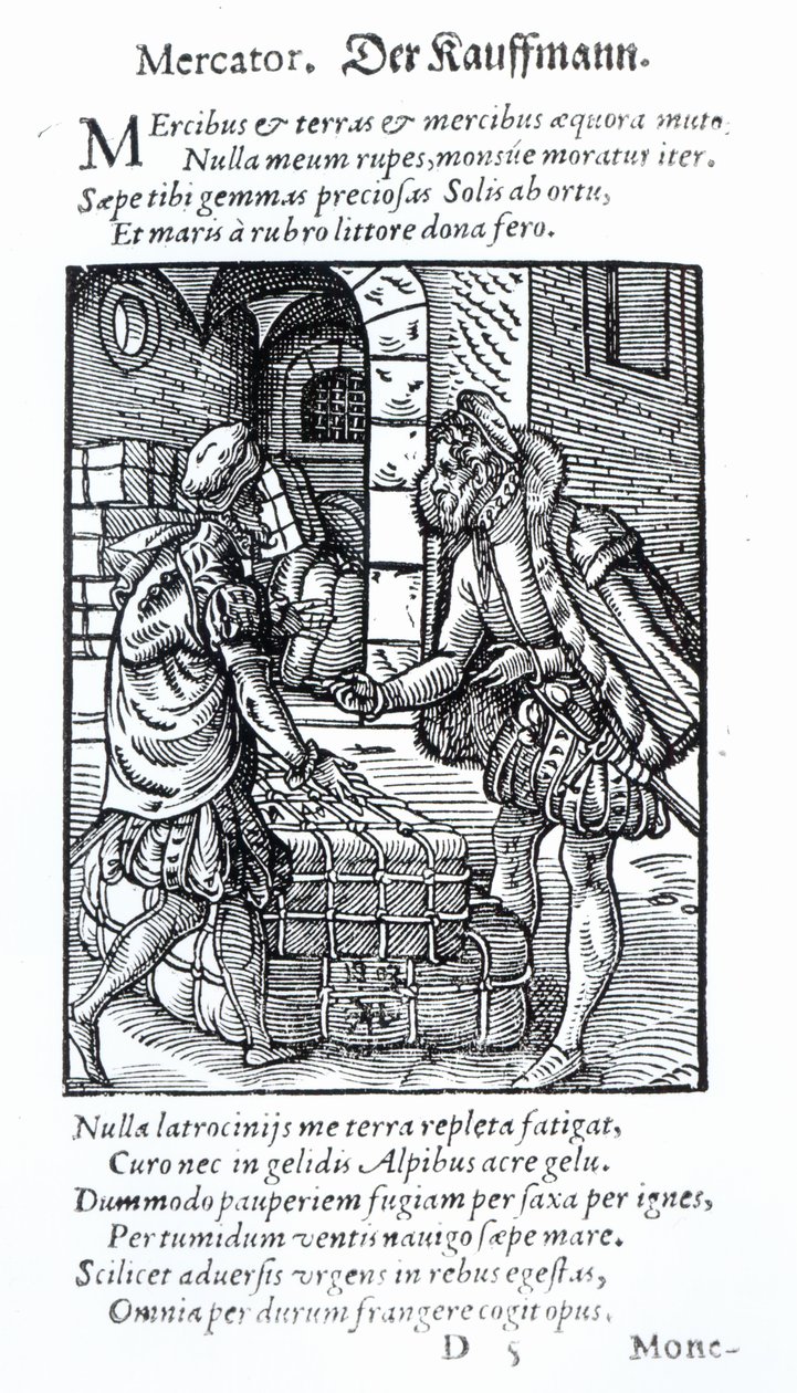 Le marchand, publié par Hartman Schopper - German School