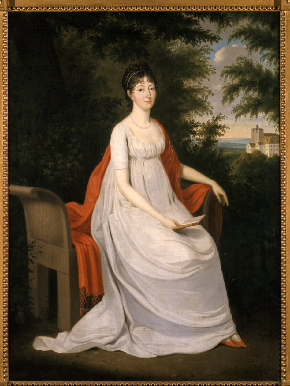 Femmes assises sur un banc, 1800 - German School