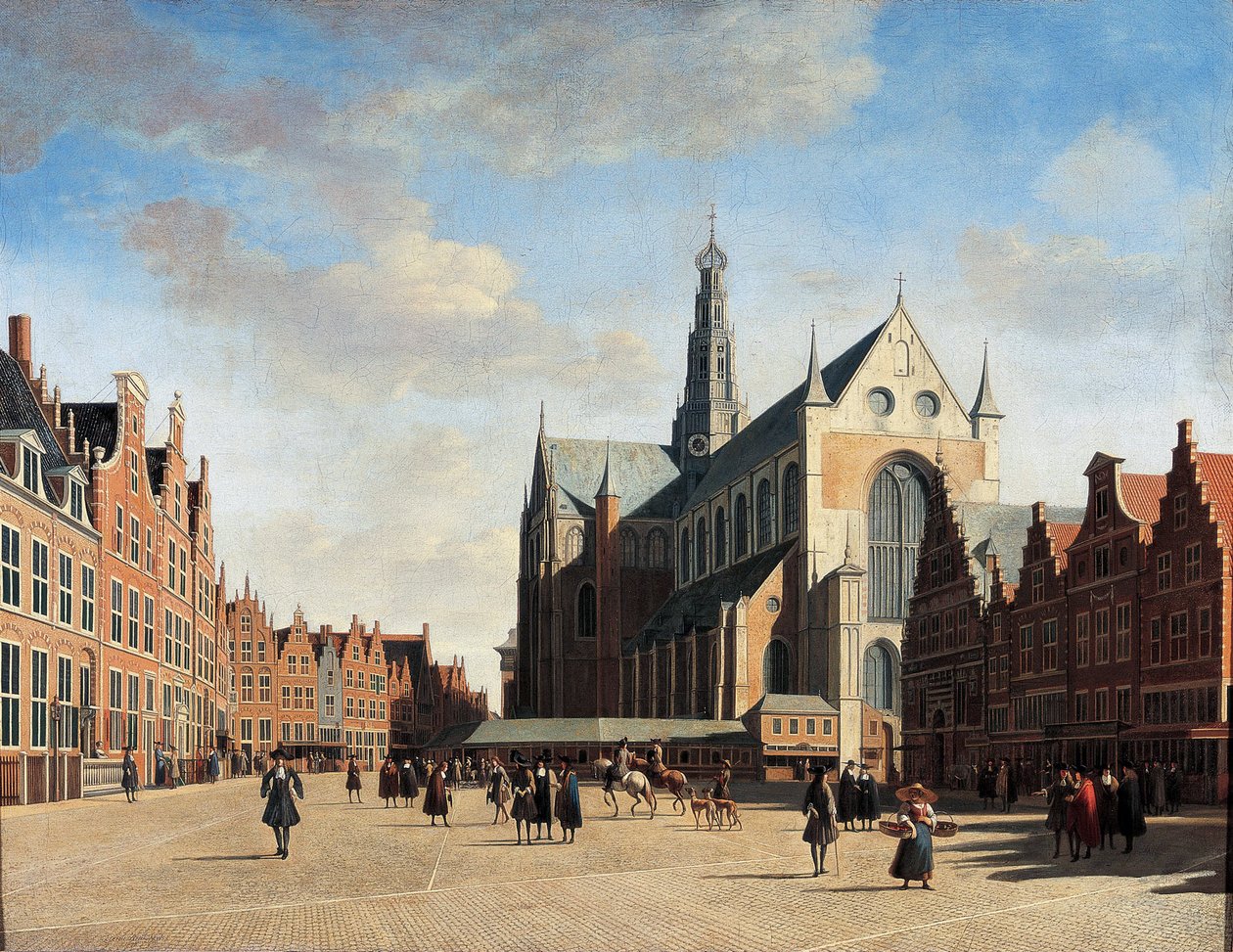Le Grand Marché à Haarlem - Gerrit Adriaensz Berckheyde
