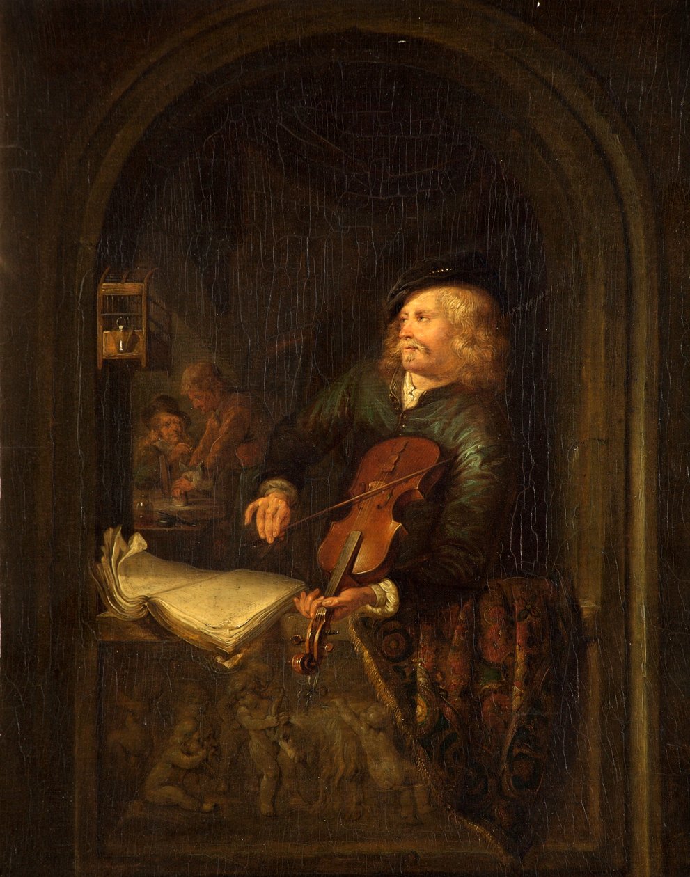 Homme avec un violon - Gerrit Dou
