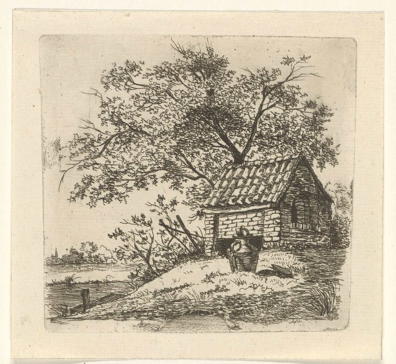 Cruche à lait près d