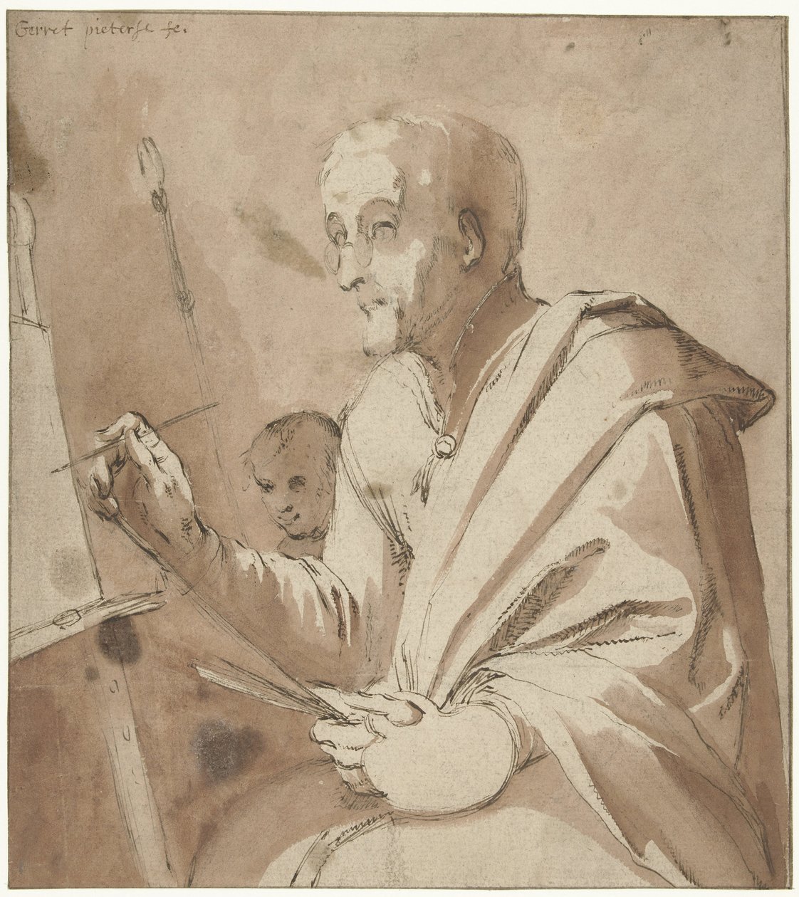 Peintre devant son chevalet - Gerrit Pietersz. Sweelink