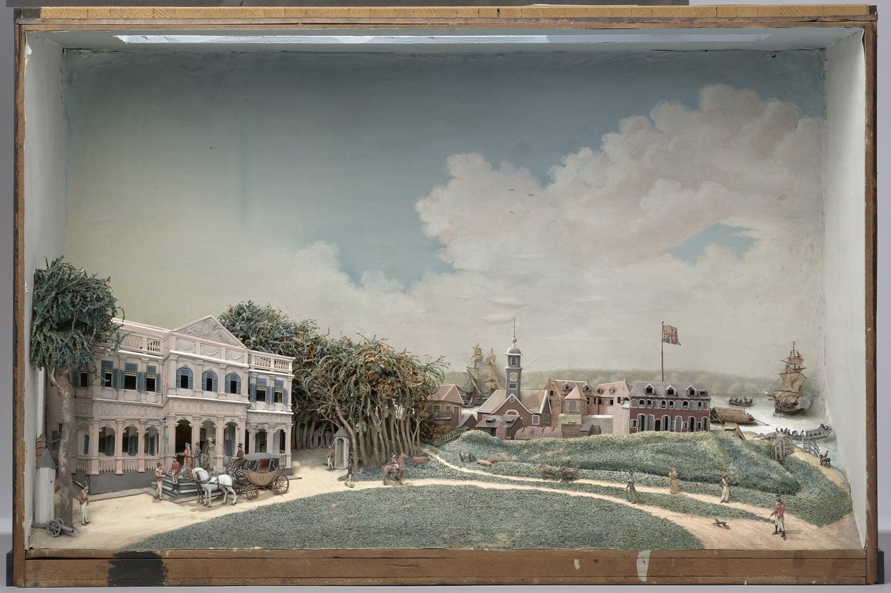 Diorama de la place du Gouvernement à Paramaribo - Gerrit Schouten