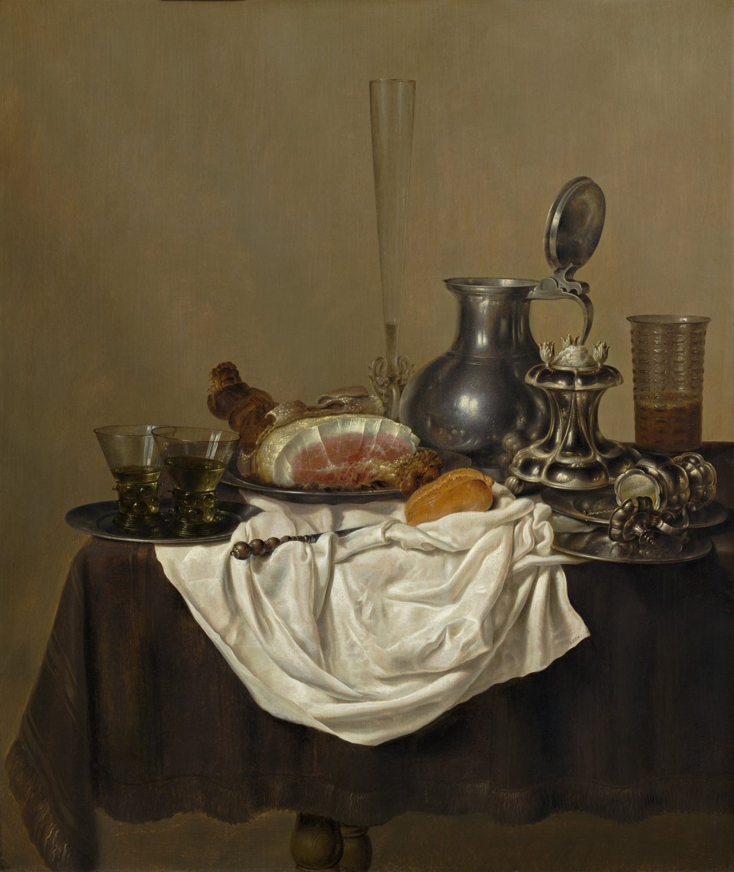 Nature morte avec jambon - Gerrit Willemsz. Heda
