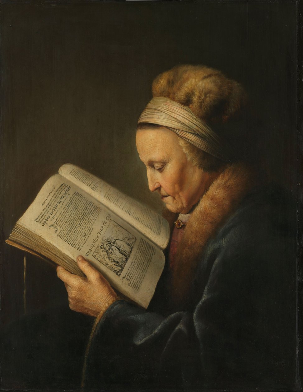 Vieille femme lisant, vers 1631-2 - Gerrit Dou