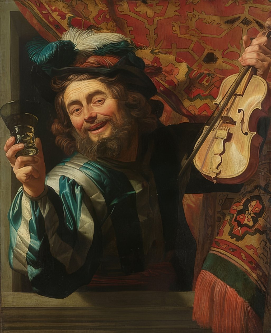 Le violoniste joyeux - Gerrit van Honthorst