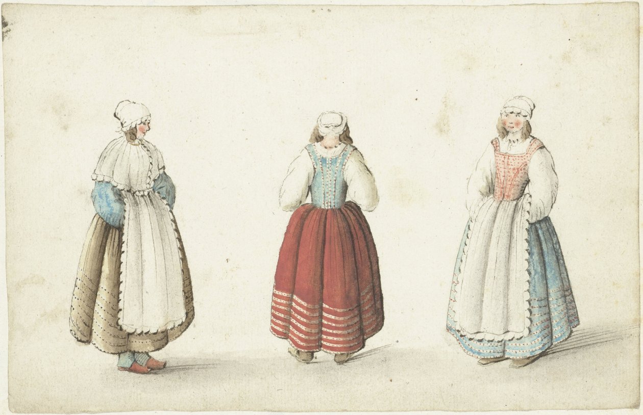 Trois femmes debout - Gesina ter Borch