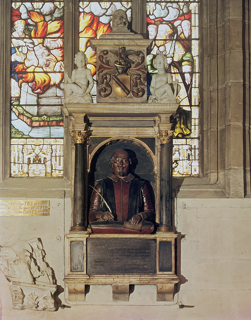 Monument à William Shakespeare (1564-1616) c.1616-23 - Gheerart Janssen