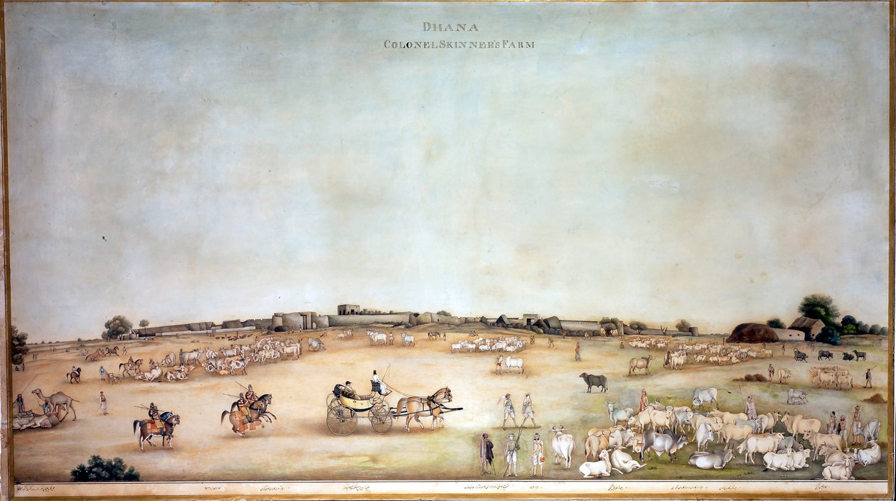 ?Ferme du Colonel Skinner à Dhana?, 1828 - Ghulam Ali Khan