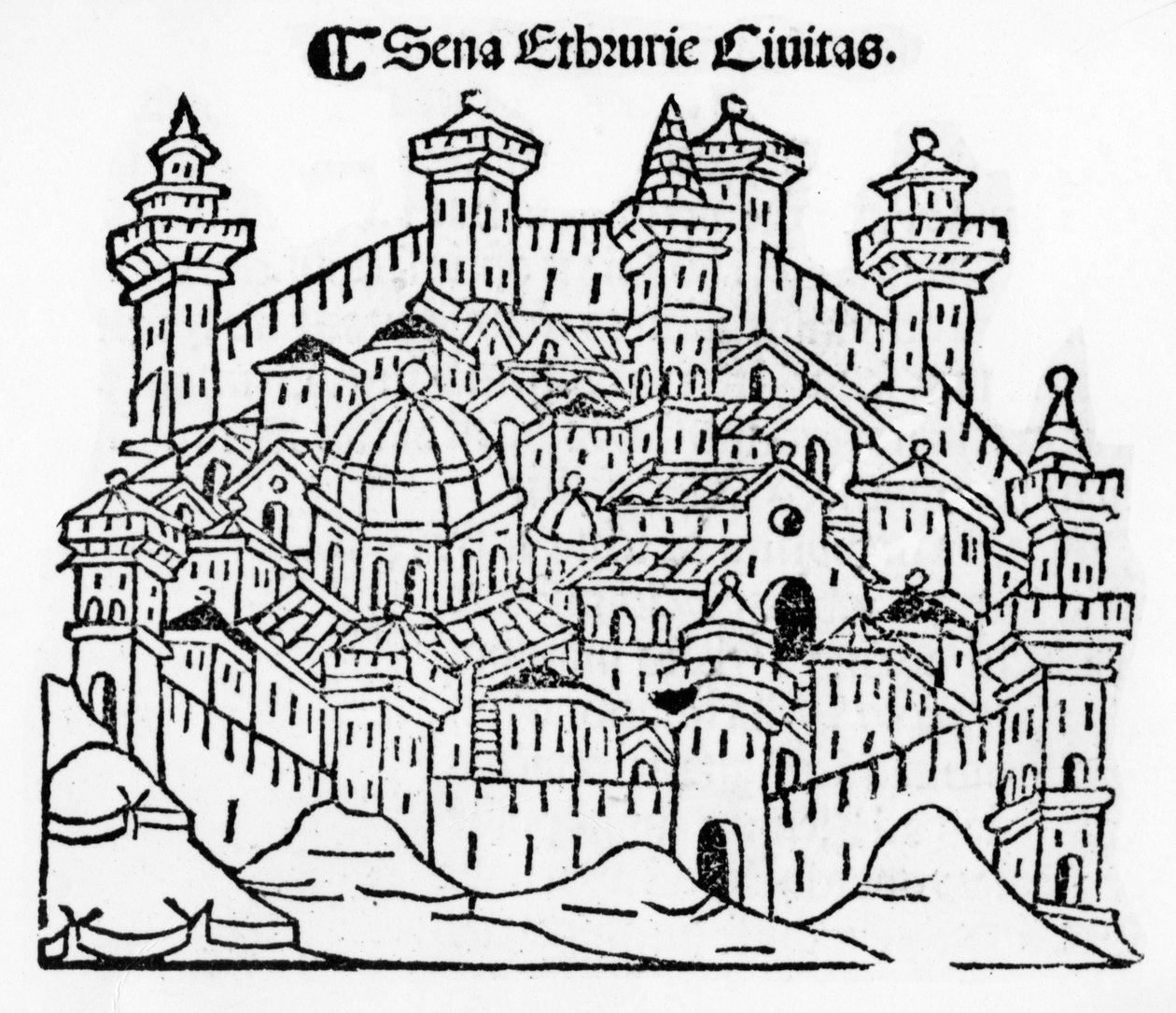 Vue de Sienne, de 