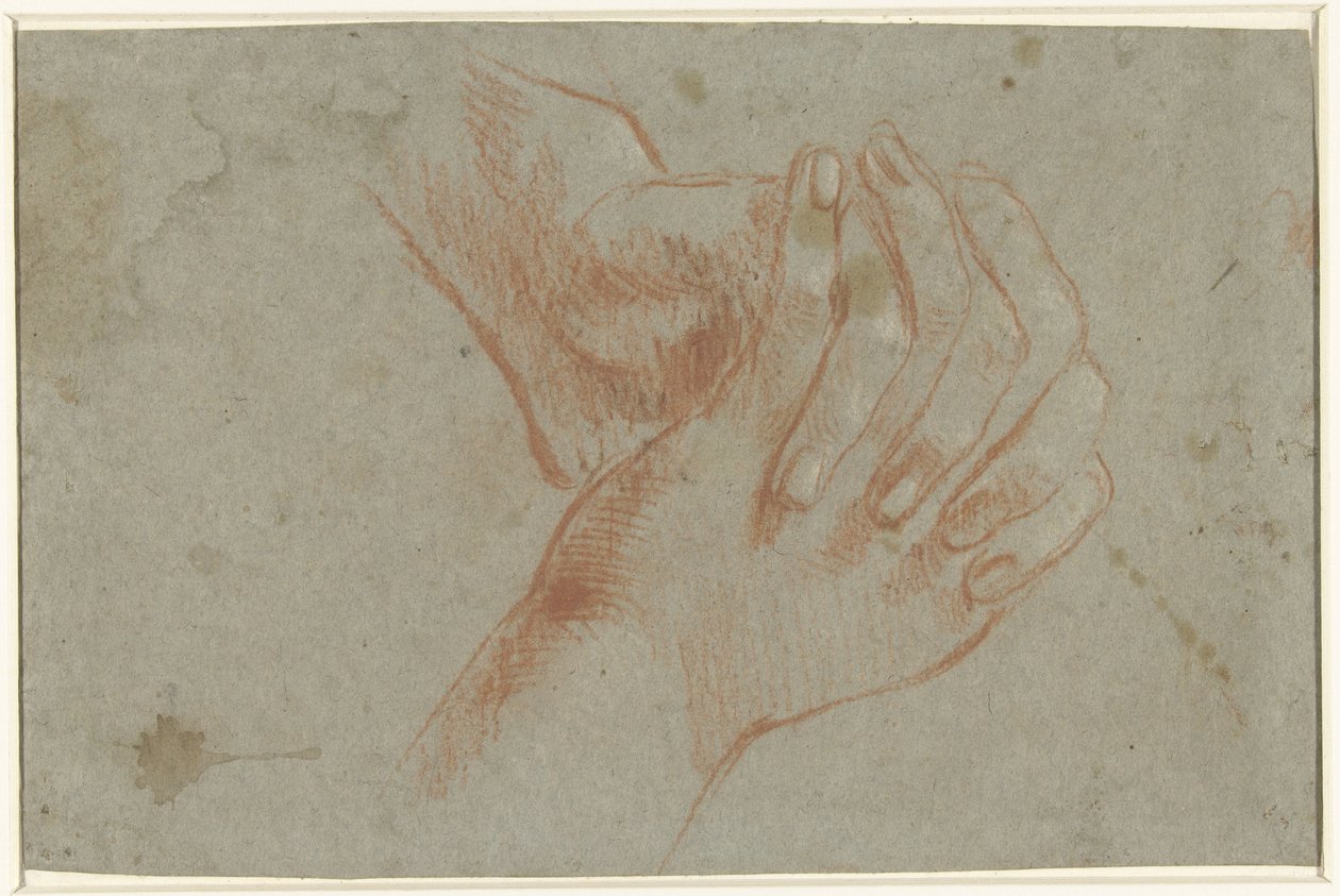 Deux mains jointes - Giacomo Cavedone (attributed to)