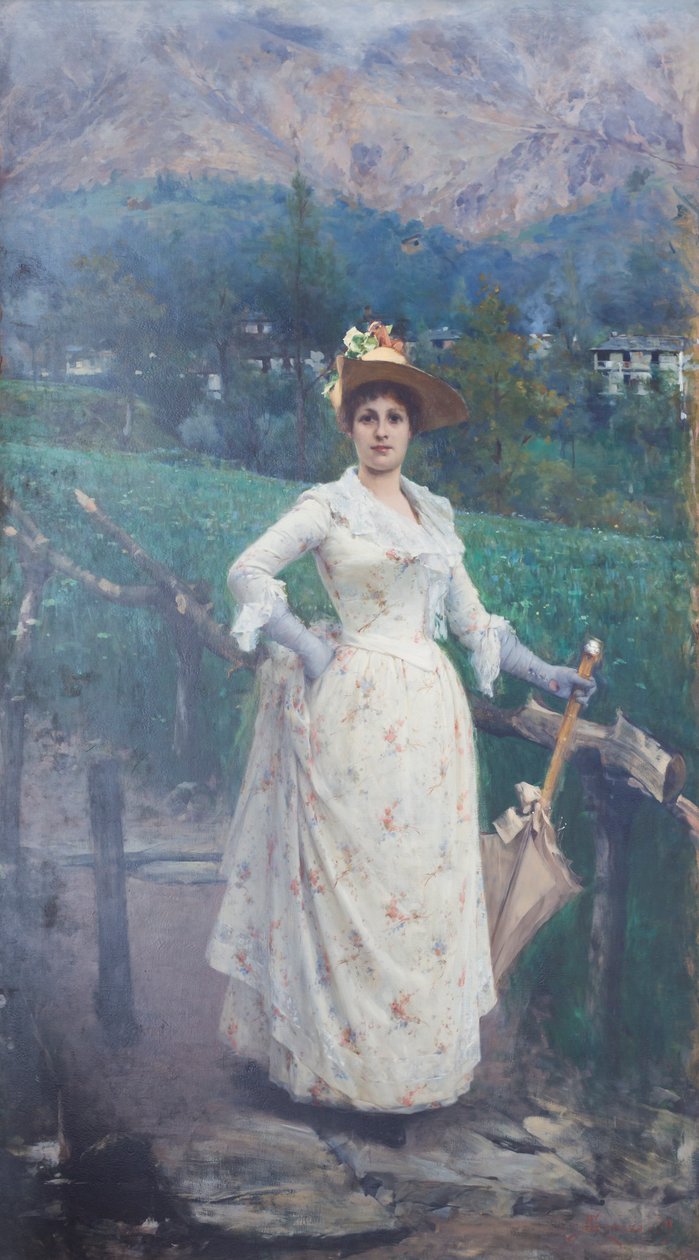 Dame à la campagne - Giacomo Grosso