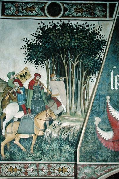 La Fontaine de Vie (détail des trompettistes) - Giacomo Jaquerio