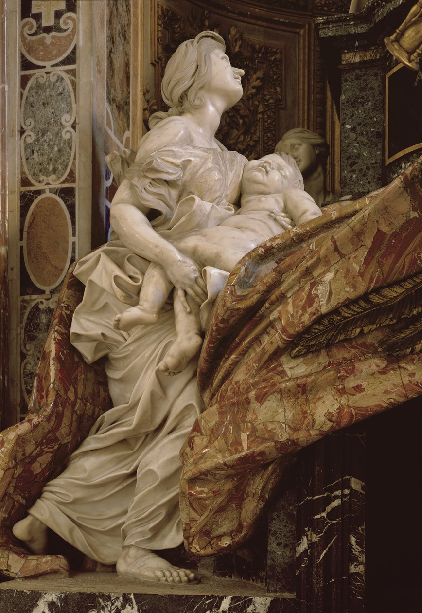 Charité du monument à Alexandre VII dans le transept nord, 1672-78 - Gian Lorenzo Bernini