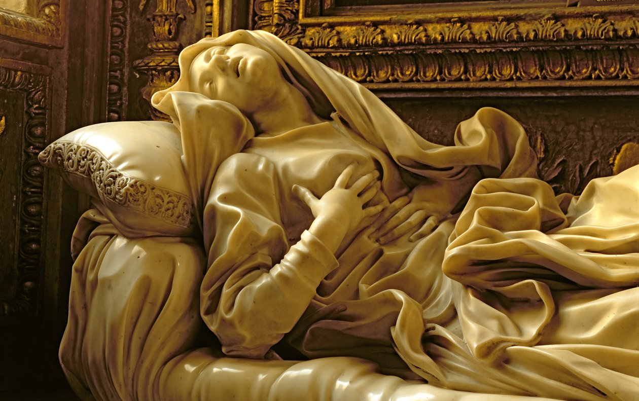 Mort de la Bienheureuse Ludovica Albertoni, de la chapelle Altieri (détail) - Gian Lorenzo Bernini
