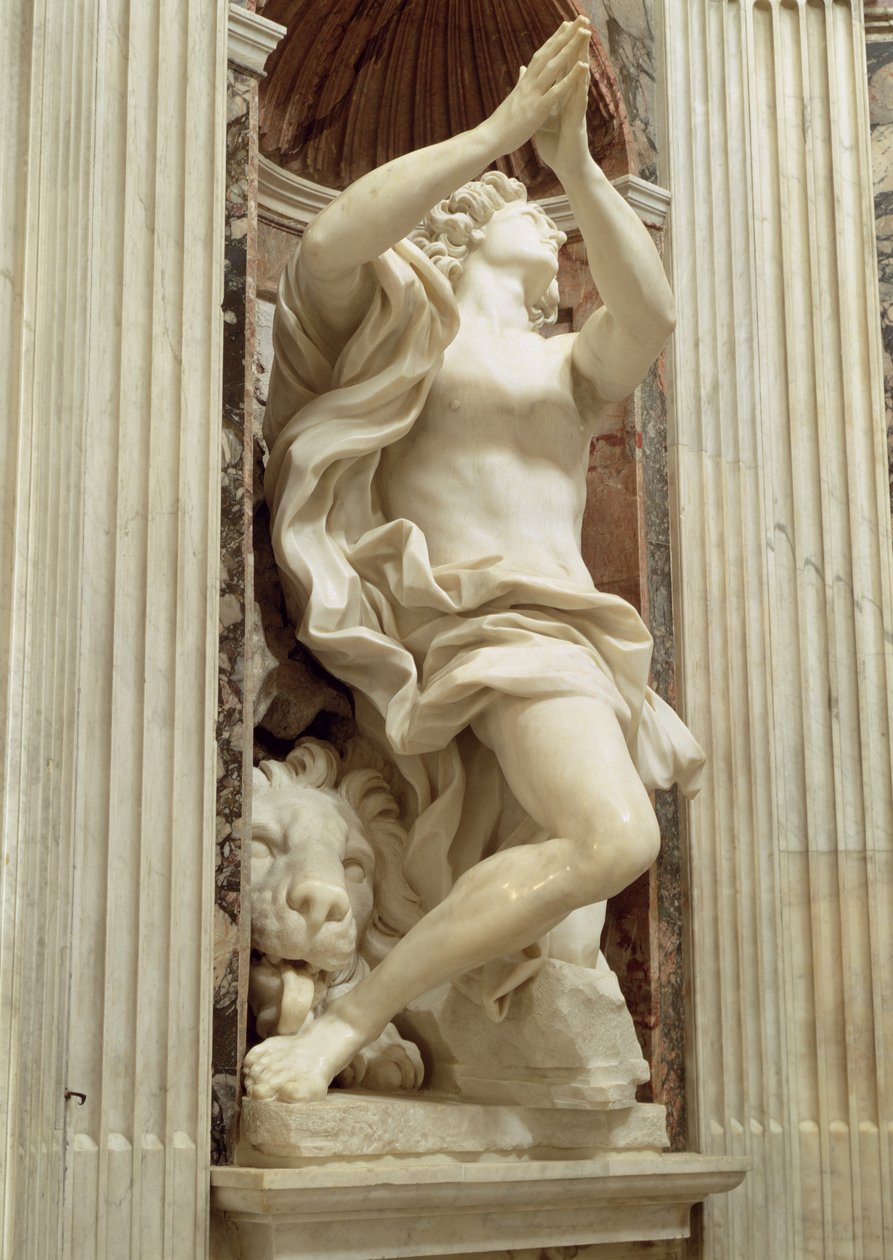 Le Prophète Daniel, dans la chapelle Chigi, 1655-61 (marbre) - Gian Lorenzo Bernini