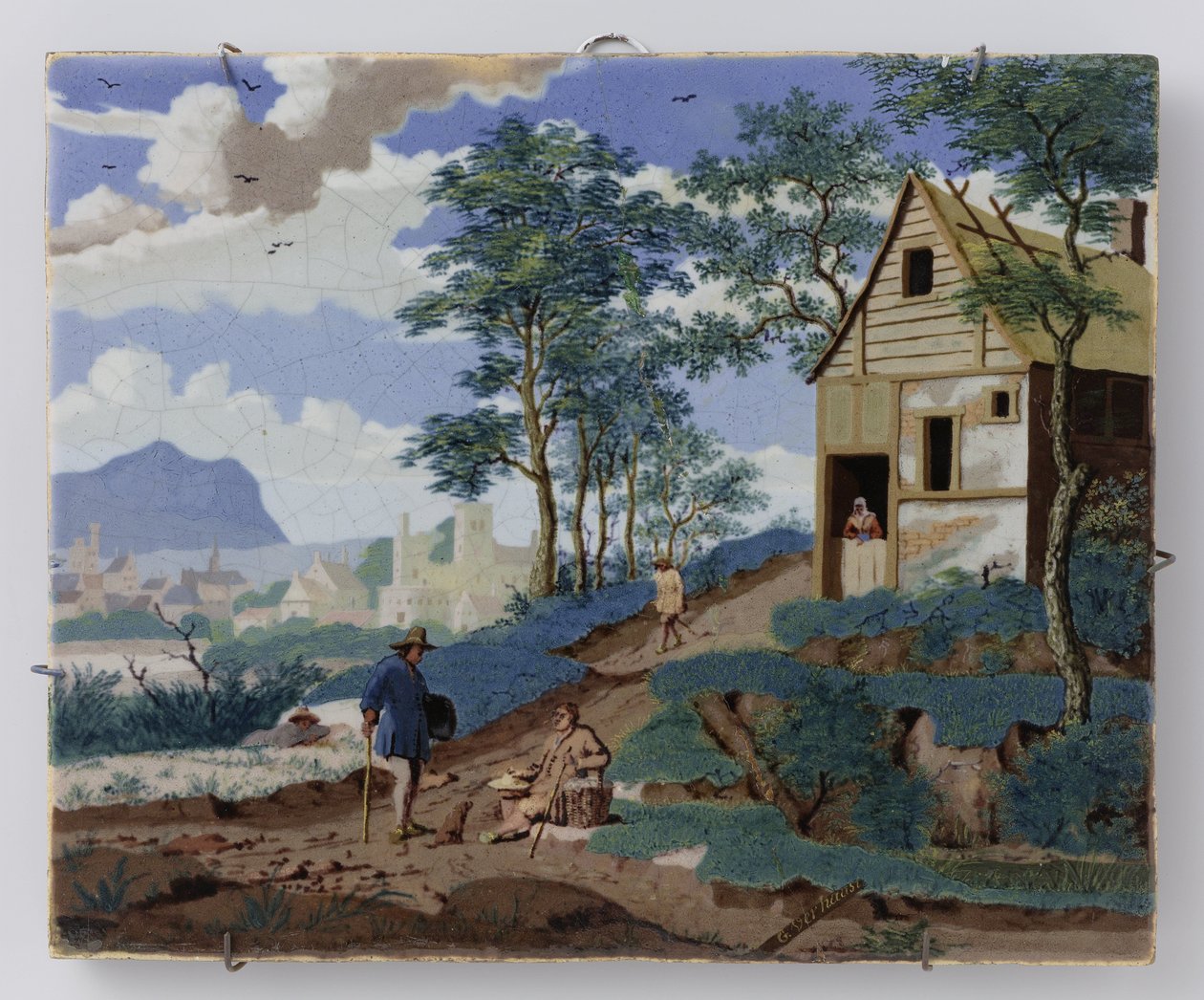 Plaque avec paysage - Gijsbrecht Verhaast