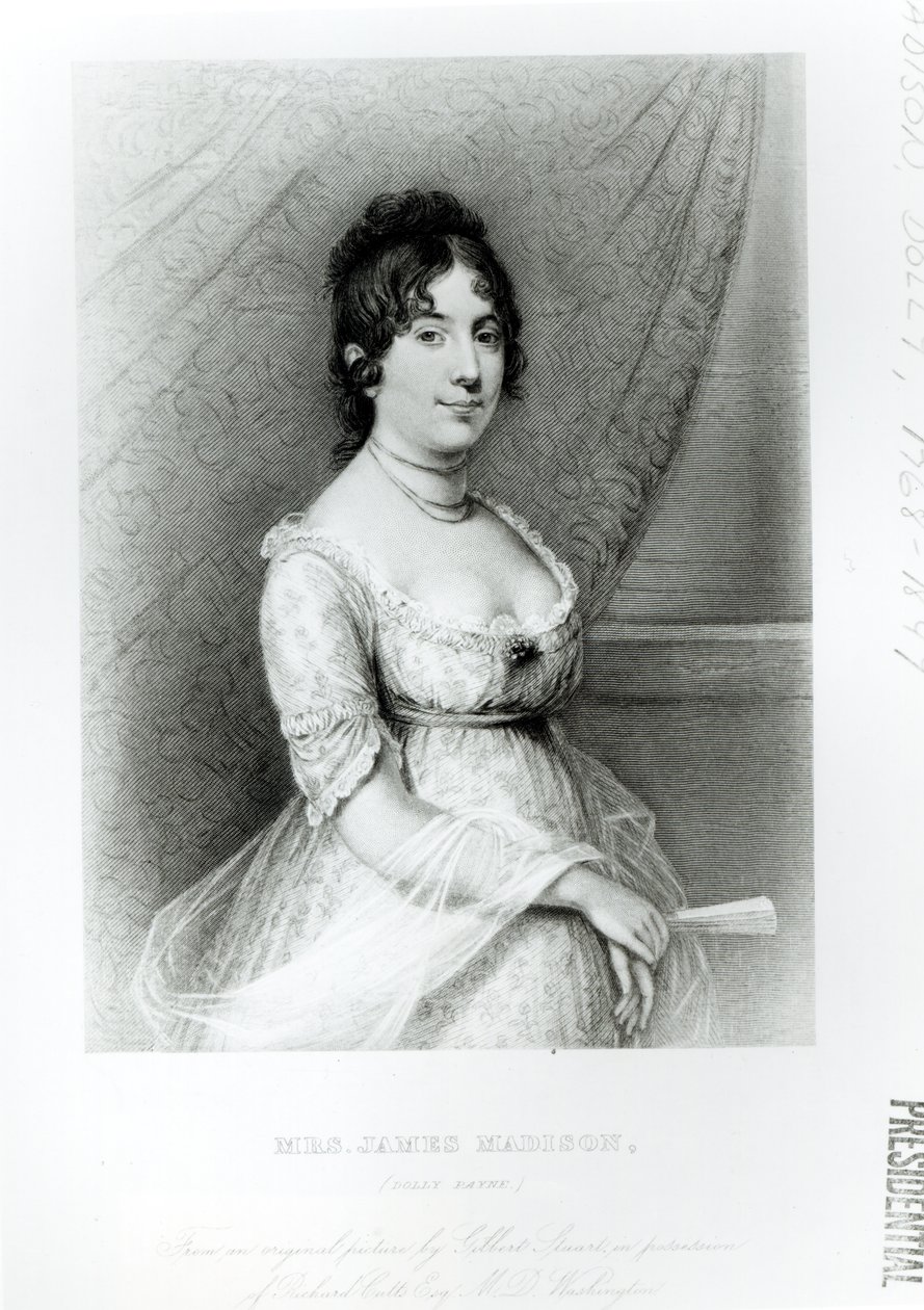 Mme James Madison, Dolley Payne (1768-1849), vers 1804-55 - Gilbert Stuart